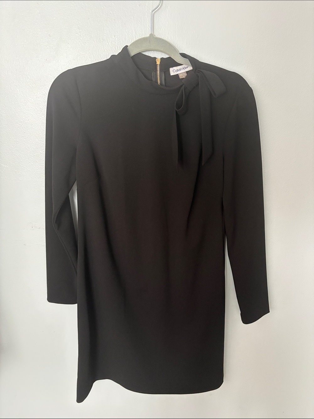 Calvin Klein Mock Neck Bow Sheath Dress
